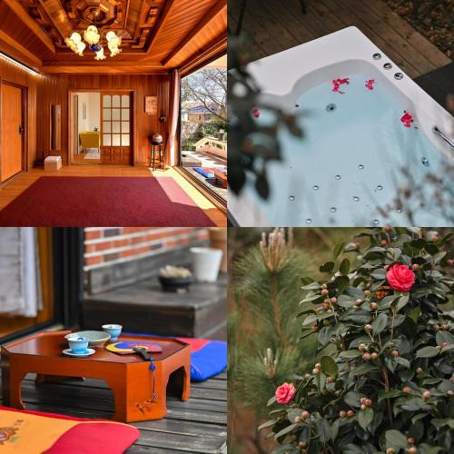 Gangjeong-dong House | 양옥집소정원 Fantastic ocean view private house, year round spa jacuzzi, BBQ,Seogwipo tourism center, Maeil Olle Market 5 minutes, Jungmun Tourist Complex, near Hallasan