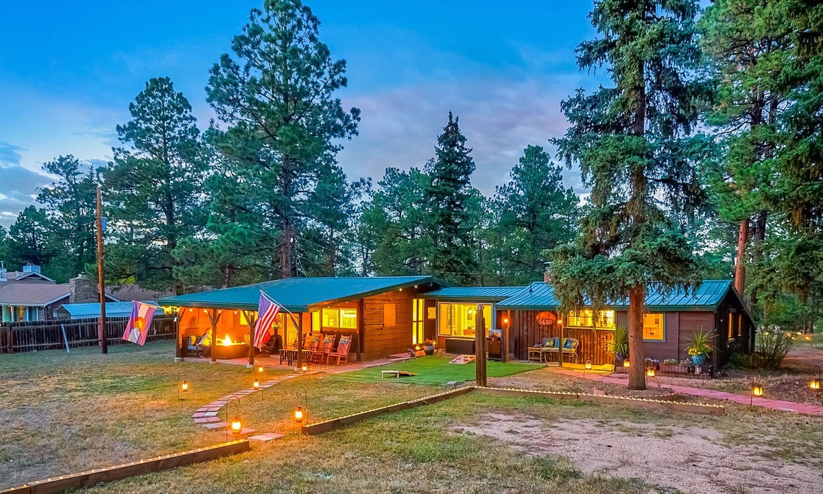 Colorado Springs Cabin | Charming home on 14 acres near town with patios, fire table, & 3 fireplaces