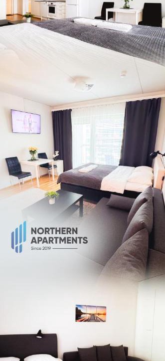 Oulu Apartment | City center 1R studio with perfect view, parking