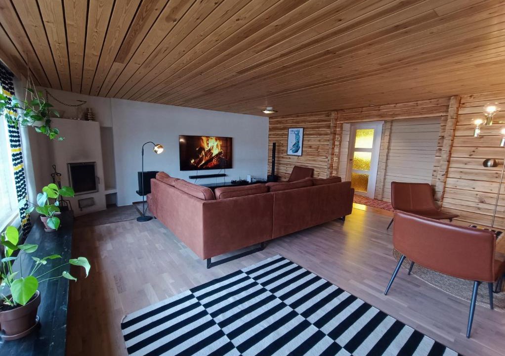 Petajavesi Villa | Hirsihuvila yksityisessä niemessä Petäjävedellä