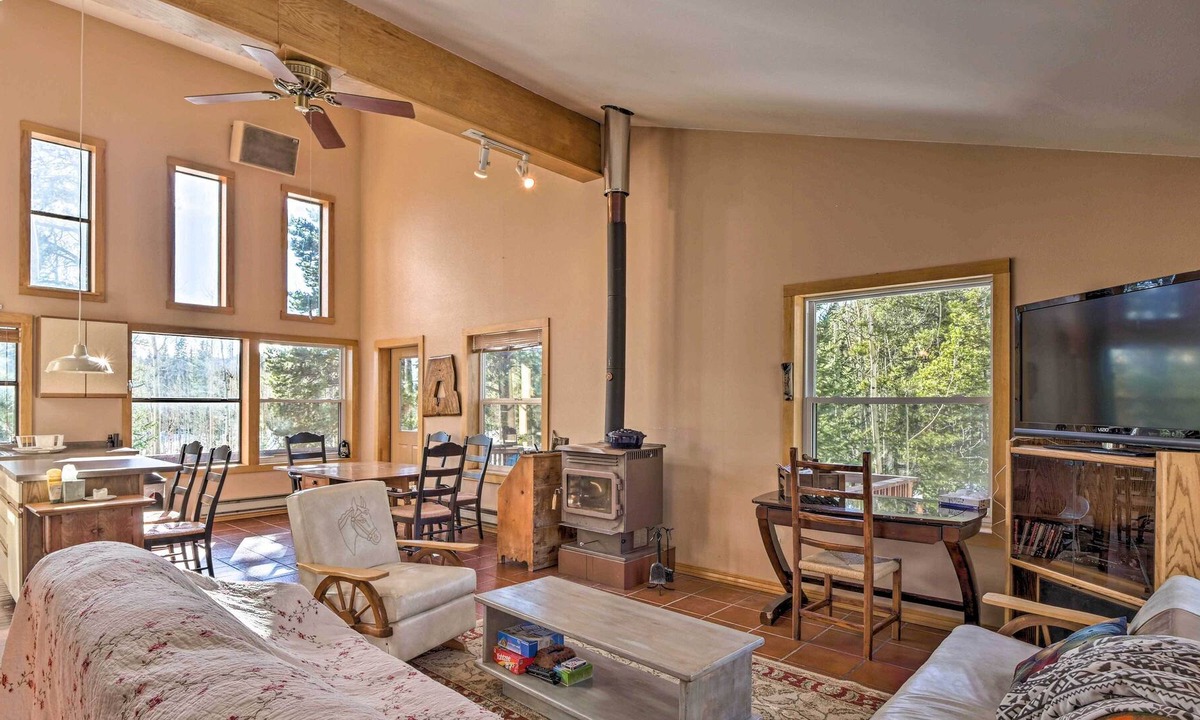Valley of the Sun Cabin | Private Dog-Friendly Fairplay Cabin w/ Deck & Yard