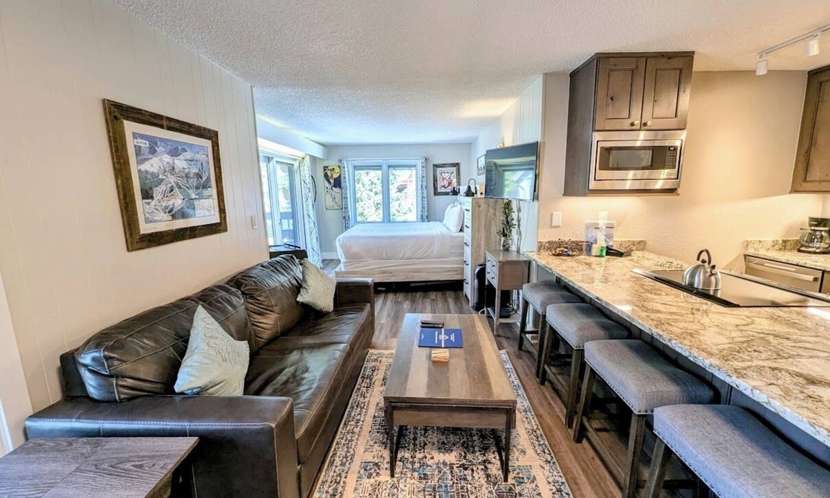 Mountain House Condo | Stylish Studio Mountain Escape/Trails, Bike Paths