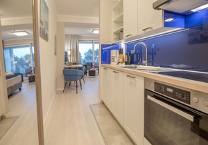 1-room vacation apartment with sea view, 1 bedroom and balcony