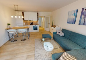 Modern apartment on the beach in Pelzerhaken for 2 people with gym, sauna and balcony