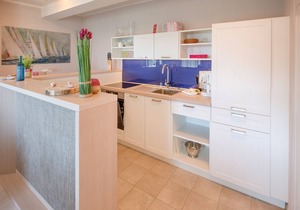 Vacation apartment with sea view, 2 bedrooms, sauna and balcony