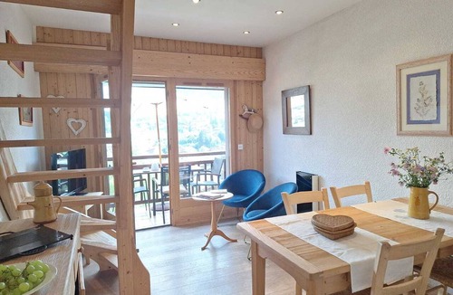 Megeve Apartment | 1-bedroom apartment with mezzanine in Megève, balcony & pets allowed