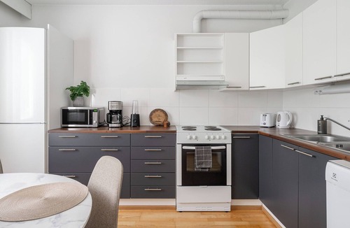 Jyvaskyla Apartment | 1BR Downtown Apartment with Balcony