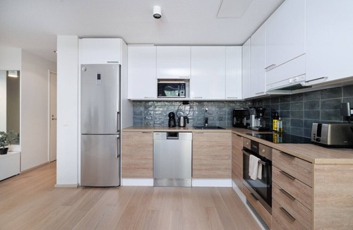 Oulu Apartment | 2BR Downtown Apt – Sauna & Sea Views