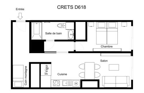 Meribel-Mottaret Apartment | Charmant 2 Pièces Cabine - Skis aux Pieds - Parking Inclus - FR-1-182-245