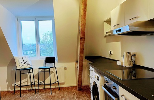 Altstadt Apartment | Charming Old Town Loft in Konstanz with Rooftop Terrace -sleeps 4.