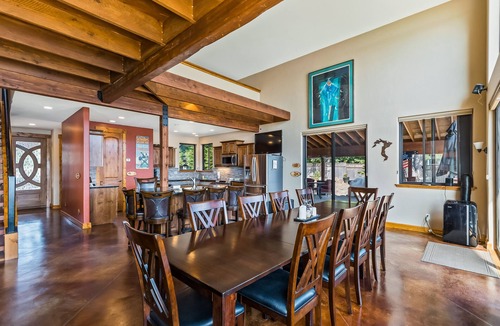 Laclede House | Custom riverfront home with private dock, game room, hot tub & heated floors