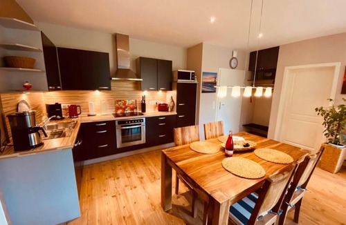 Wulfen Apartment | Flat in Wulfen with garden, barbecue and terrace