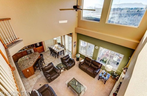 Northeast Colorado Springs House | HotTub Theater Mountain view deck in BridlePass CO