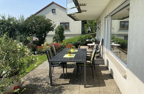 Dettelbach Apartment | Idyllic vacation apartment (95sqm) with 3 bedrooms, WiFi and views of the Steigerwald forest