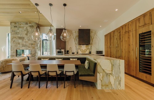 Highland Meadows House | Luxe Mountain Retreat by InvitedHome | Hot Tub, Patio, Lounge, Fireplace
