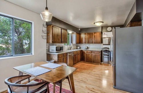 Northeast Colorado Springs House | Monthly Stays | Fenced Outdoor space with Firepit