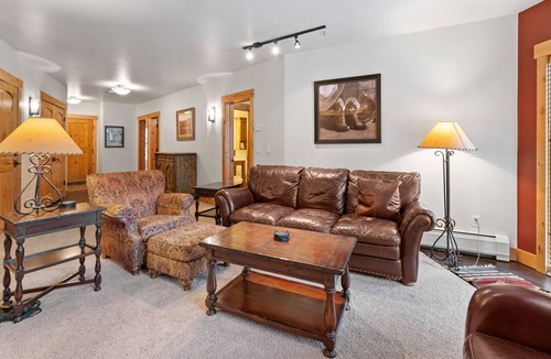 Mountain House Condo | Mountain and Ski Slope Views, Walk to Lifts, Private Patio, Private W/D