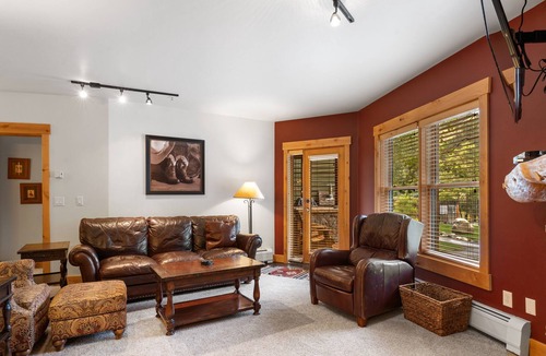Mountain House Condo | Mountain and Ski Slope Views, Walk to Lifts, Private Patio, Private W/D