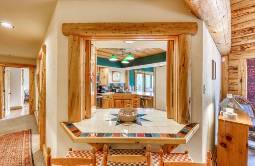 Baldy Mountain Cabin | Mountain view cabin with hot tub, pool table, gas fireplace - near town