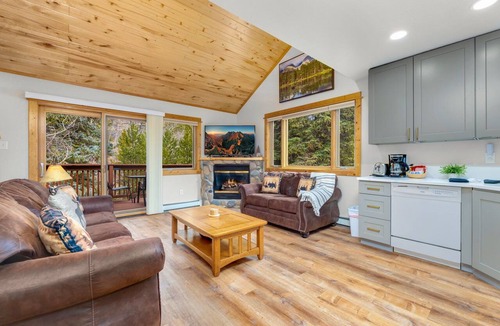 Fall River Estates Condo | Peaceful River Retreat Fireplace Close to RMNP