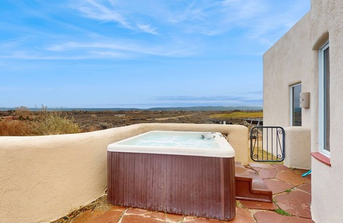 Ranchos De Taos House | Ranchos de Taos gem with hot tub, sauna, game room, fast WiFi, firepit & views