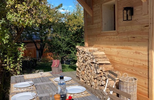 Les Allues Ski Chalet | Renovated chalet with fireplace and covered parking in a quiet area