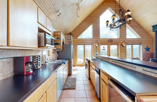 Florissant House | Secluded home on 5 acres with great mountain views, decks, wood stove & W/D