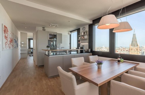 Josefstadt Apartment | Skyflats Vienna City View mit Panoramablick