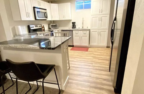 Lafayette Apartment | Spacious King Bed Suite, Kitchen, Living Room, Office, Lower Level Apartment