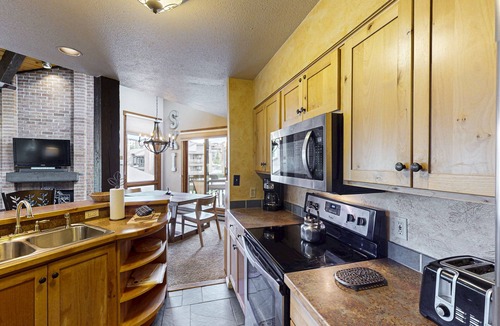 Steamboat Springs Ski Chalet | Steamboat Springs condo with pool, hot tub & balcony