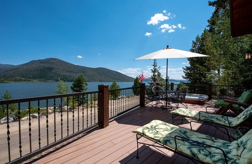 Grand Lake Villa | Stunning Lake Views with private boathouse deck, hot tub and close to town