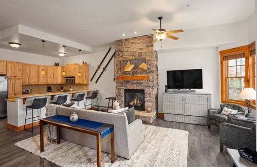 Steamboat Springs Condo | Sundance Creek 103 - Walk to Dining & Shops, Garage, W/D, Hot Tub