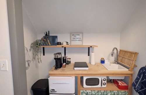 Cole Apartment | The Green House, RiNo - Luxury Queen Bed, Pullout Couch & Full Kitchenette