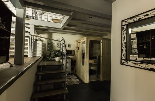 Tauberbischofsheim Apartment | Wellness Relax Loft (70sqm) with integrated sauna, fireplace and private terrace