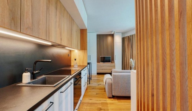 Andel Modern Carme Studio with Private Garage Parking