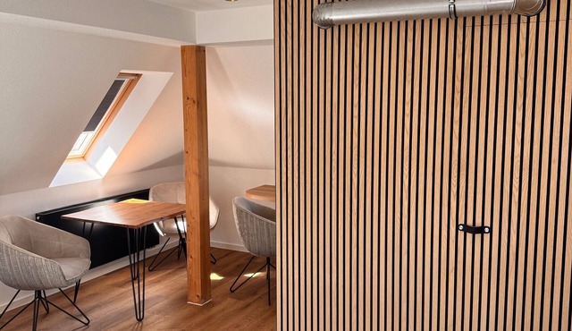 Apartment 'Design Dachgeschoss' with Shared Garden and Wi-Fi