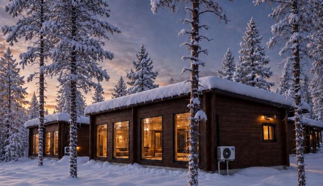 Aurora Log Cabin 2A with sauna, Wifi and free parking