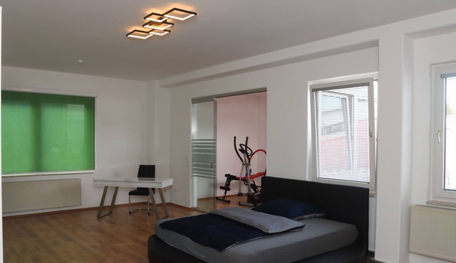 Bright, spacious holiday apartment with fitness room on the outskirts