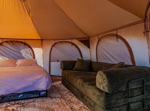 Chaco canyon ruins tent
