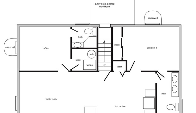 Chic 2 br 2 ba Basement unit with WiFi, AC in Barnum West near Sloan Lake Balmar