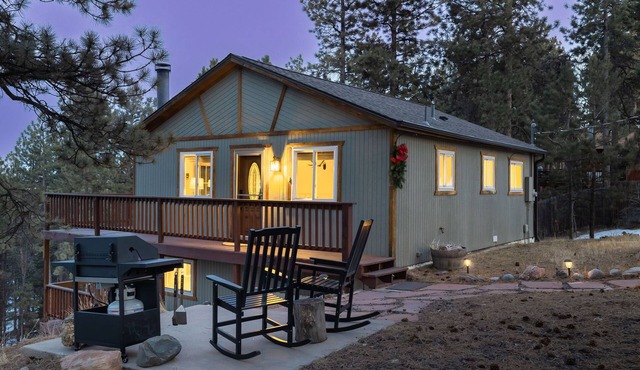 Cool summer cabin near Bailey & Red Rocks - fire pit, deck views + dogs allowed