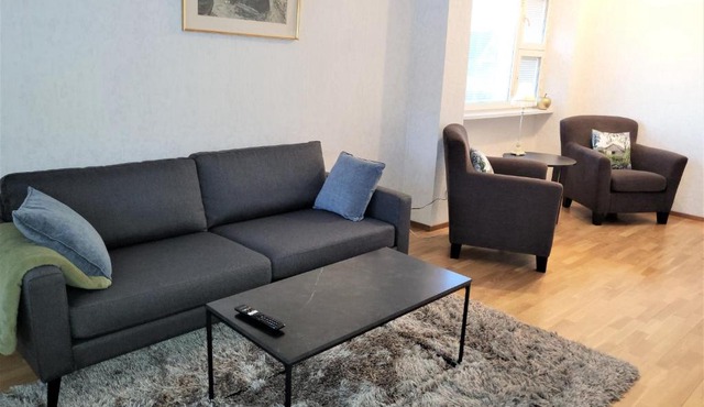 Cosy 1 bedroom apartment with terrace and sauna, best location