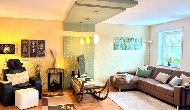 Direct location on the edge of the forest with high-quality wellness area Pet-friendly!