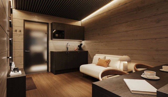 Family-Friendly Cabin | Kitchen | Glass Roof