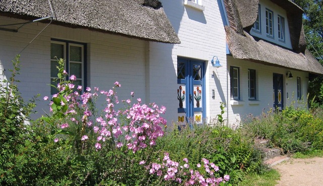 Holiday apartment on the beach in a traditional thatched-roofed house