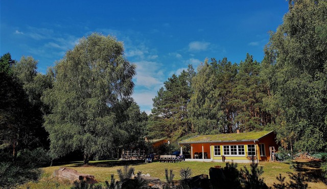 Holiday homes on a natural plot with a private beach on Lake Zootzensee