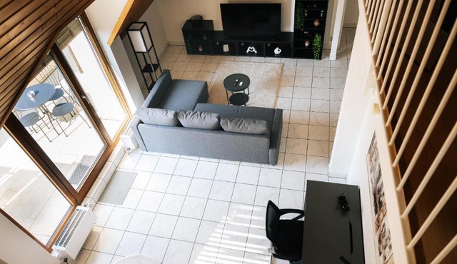 Maisonette-Wohnung Airport Messe Stuttgart - Balkon - Parkplatz - Waschmaschine