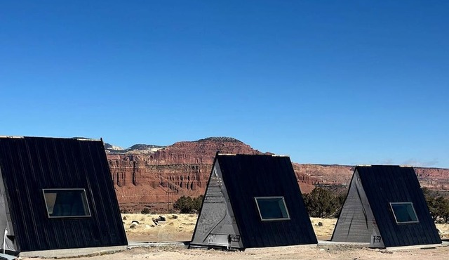 Modern A-Frame Cabin for a Romantic Escape near Capitol Reef National Park, Utah