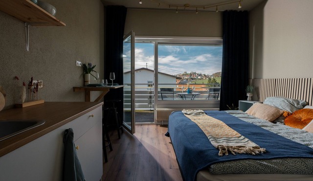 Modern design apartment with balcony in Bermatingen