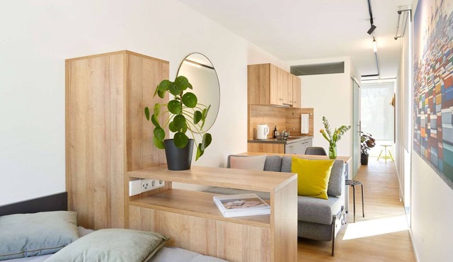 Modern overseas container converted into a tiny house